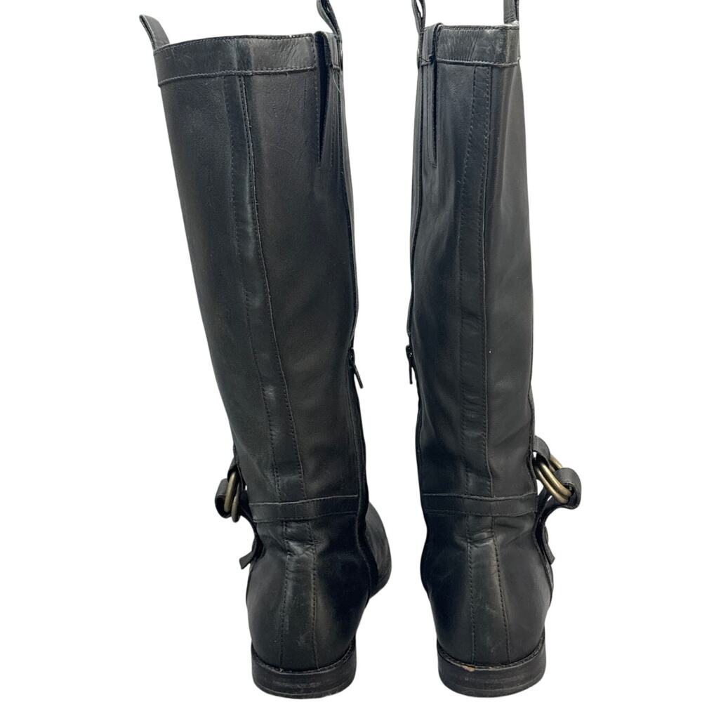 Cole Haan Air Liberty Black Nubuck Leather Tall Riding Boot Women 9.5B - Picture 5 of 10